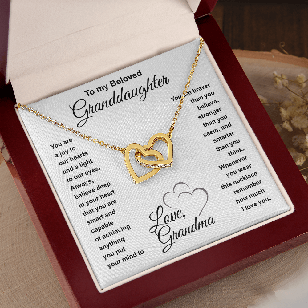 Granddaughter Necklace from grandparents, It Gives Her Smile a Gentle, Sparkling Glow