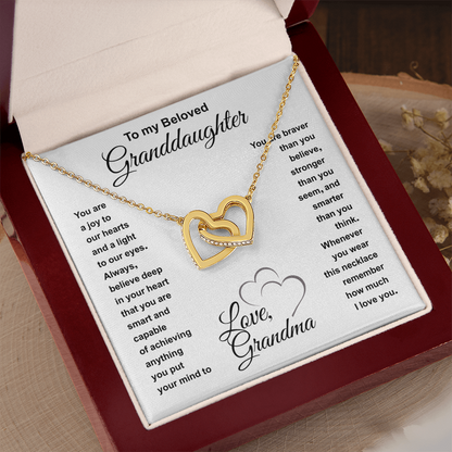 Granddaughter Necklace from grandparents, It Gives Her Smile a Gentle, Sparkling Glow
