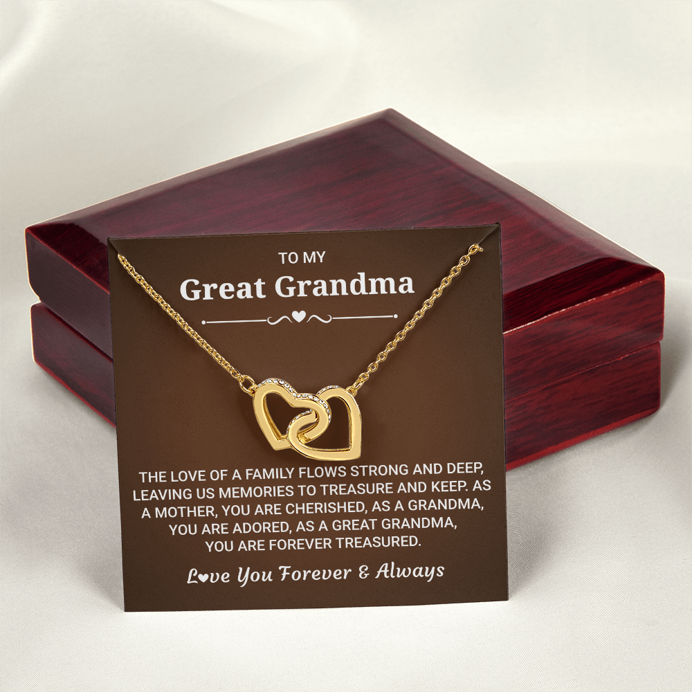 Silver Heart Necklace To Grandma - Gift Ideas For Nana