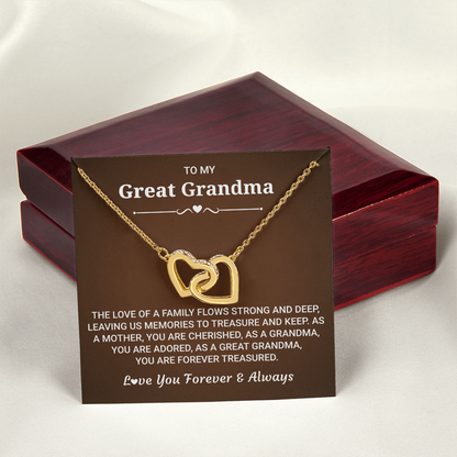 Silver Heart Necklace To Grandma - Gift Ideas For Nana