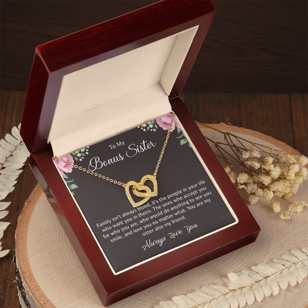 Bonus Sister Necklace, Birthday Graduation Christmas Gift