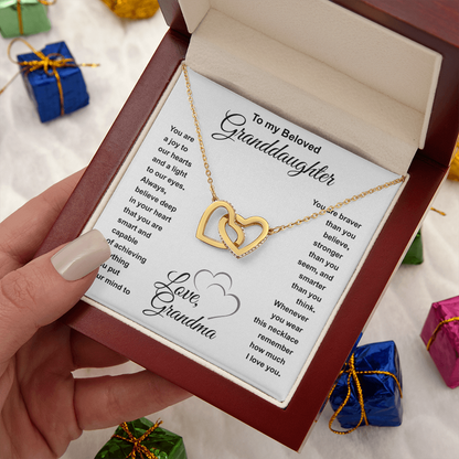 Granddaughter Necklace from grandparents, It Gives Her Smile a Gentle, Sparkling Glow