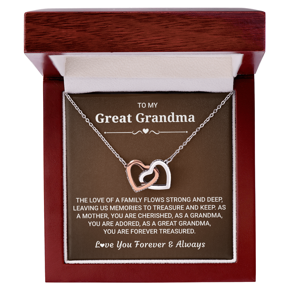Silver Heart Necklace To Grandma - Gift Ideas For Nana