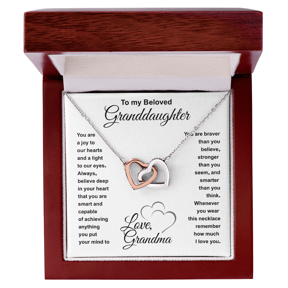 Granddaughter Necklace from grandparents, It Gives Her Smile a Gentle, Sparkling Glow