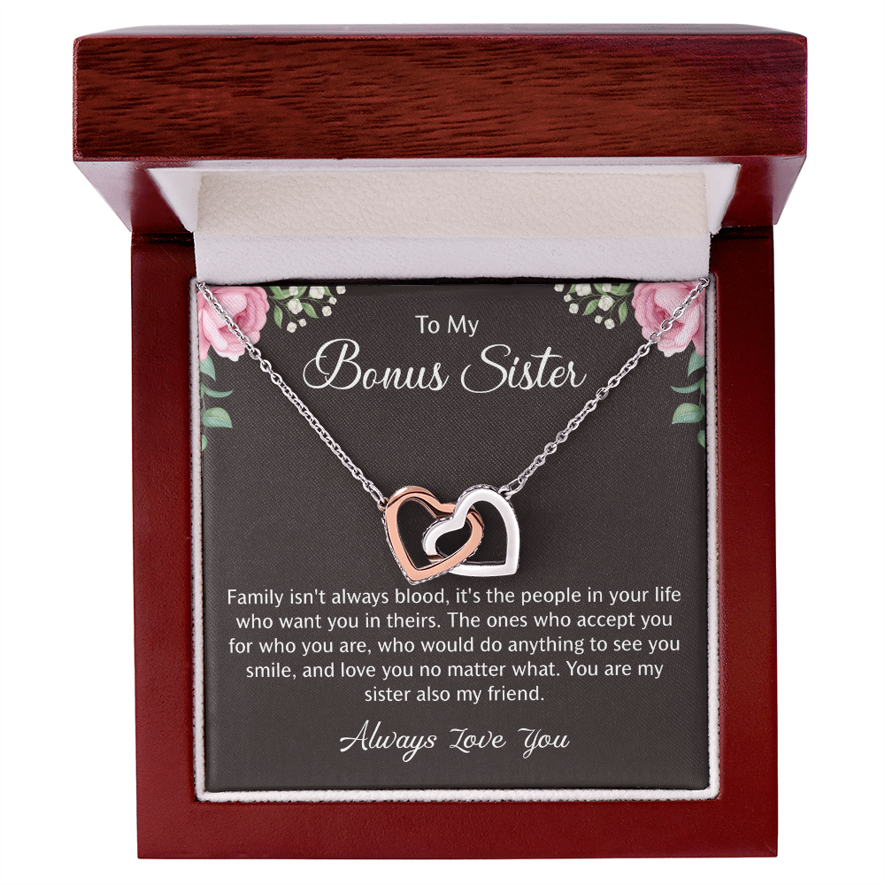 Bonus Sister Necklace, Birthday Graduation Christmas Gift