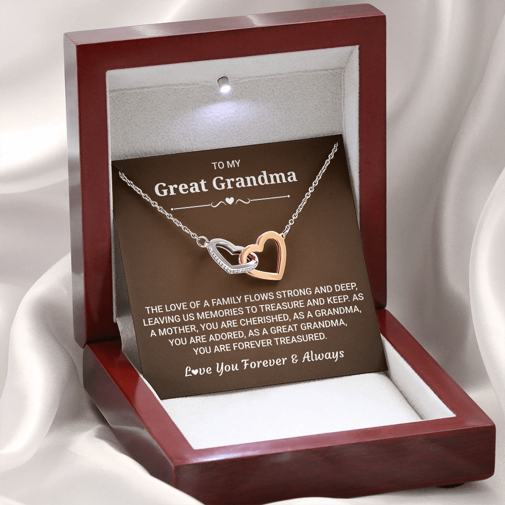 Silver Heart Necklace To Grandma - Gift Ideas For Nana