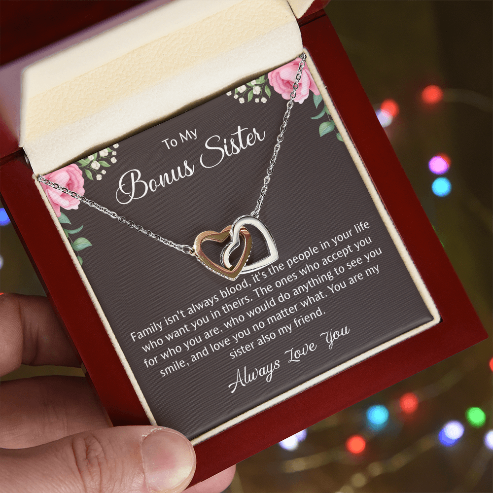 Bonus Sister Necklace, Birthday Graduation Christmas Gift