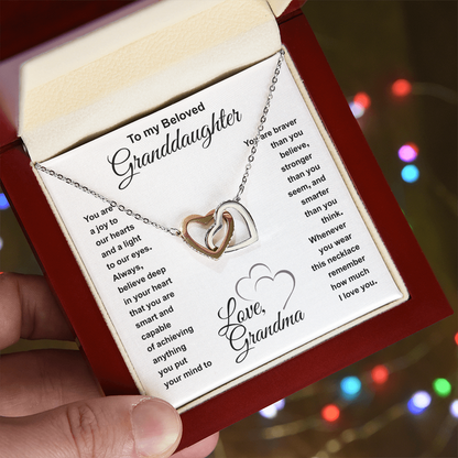 Granddaughter Necklace from grandparents, It Gives Her Smile a Gentle, Sparkling Glow