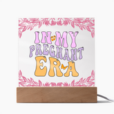 First Mom Gift,  Pregnant Era Acrylic Square Plaque - Ideal Gift for New Moms