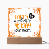 New Mom Gift. Happy 1st Mother's Day Acrylic Plaque – Personalized New Mom Gift