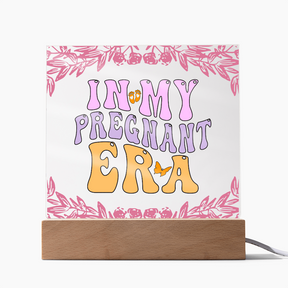 First Mom Gift,  Pregnant Era Acrylic Square Plaque - Ideal Gift for New Moms