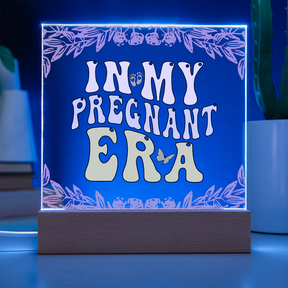 First Mom Gift,  Pregnant Era Acrylic Square Plaque - Ideal Gift for New Moms