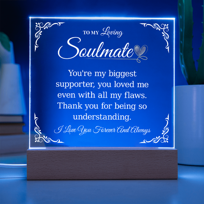 Square Acrylic Plaque For Soulmate - Gifts For My Girlfriend