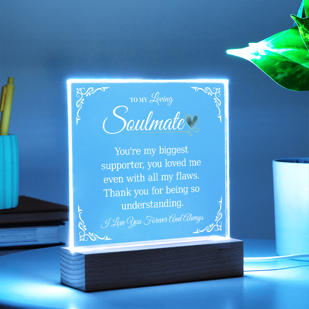Square Acrylic Plaque For Soulmate - Gifts For My Girlfriend