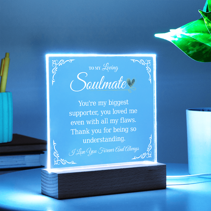 Square Acrylic Plaque For Soulmate - Gifts For My Girlfriend