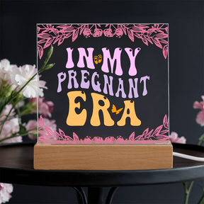 First Mom Gift,  Pregnant Era Acrylic Square Plaque - Ideal Gift for New Moms