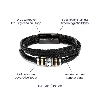 to my son bracelet from mom to son with message card & gift Box