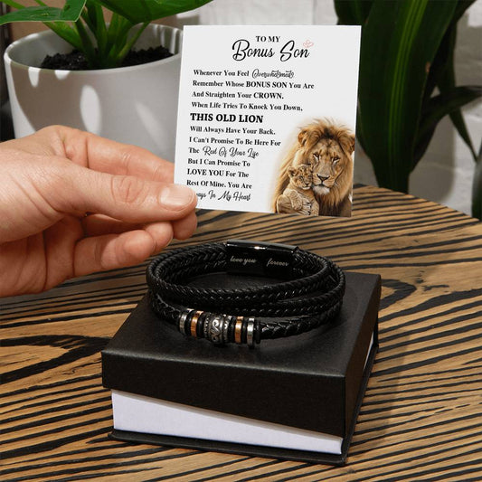 A bracelet for a bonus son with a gift card.

