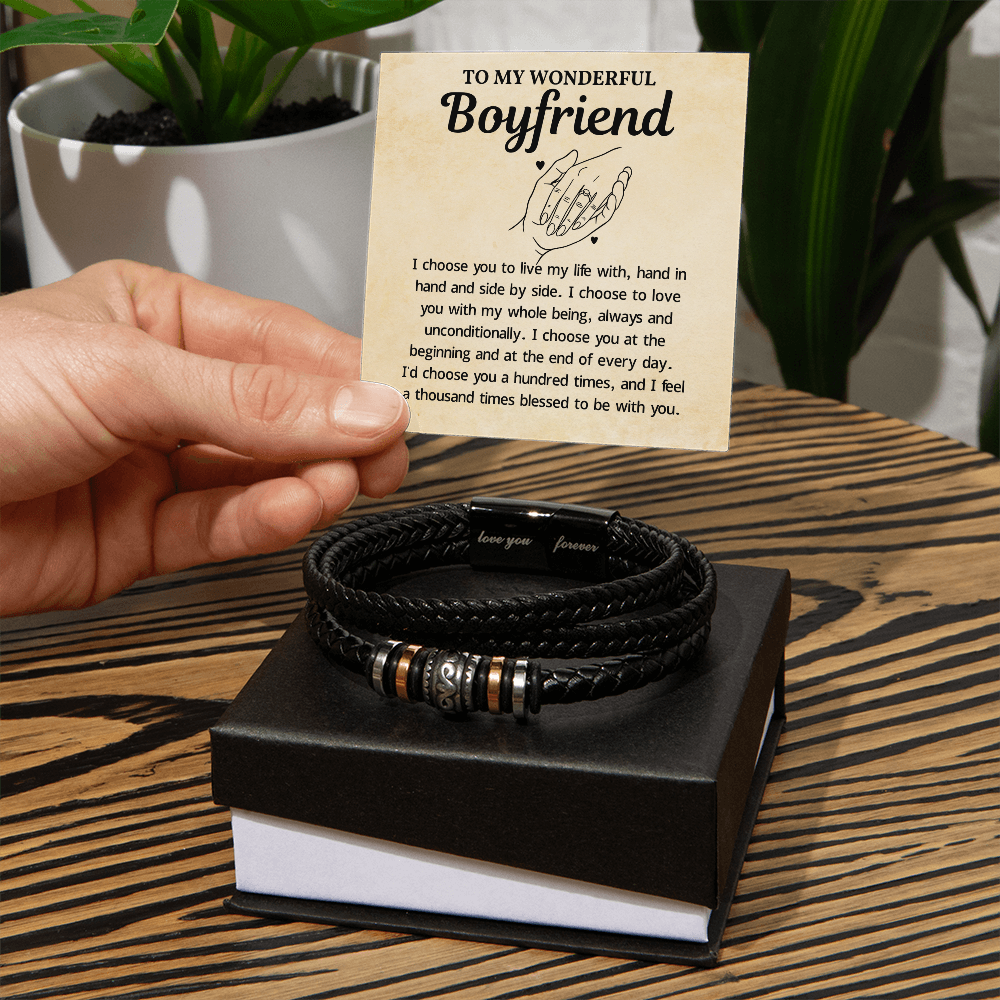 To My Boyfriend Bracelet, Best Valentines Gifts for Boyfriend