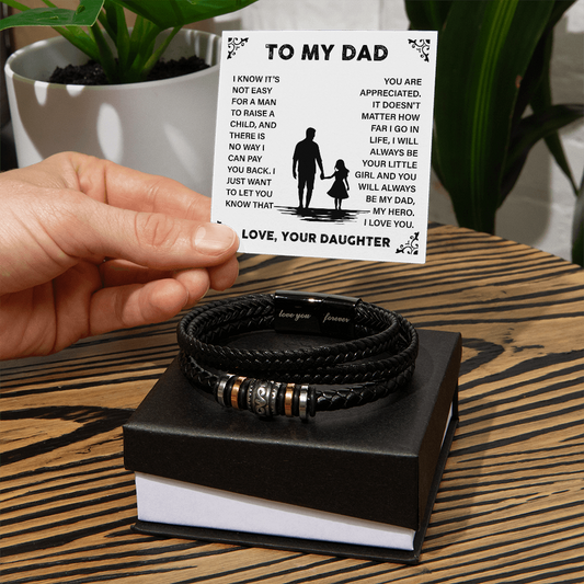 Gifts for Father's Day, Love You Forever Bracelet for Dad