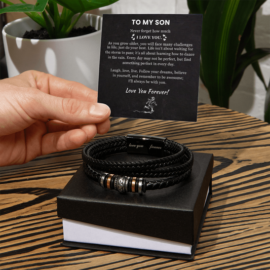 To My Son Bracelet - Love You Forever Bracelets Gift for Him