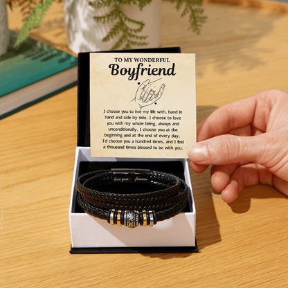 To My Boyfriend Bracelet, Best Valentines Gifts for Boyfriend