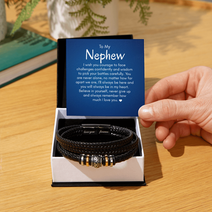 To My Nephew Bracelet, Gift for Nephew from Aunt Uncle