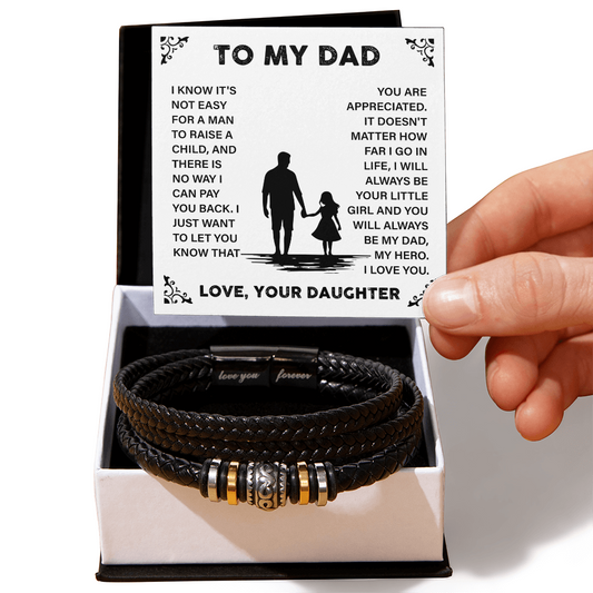 Gifts for Father's Day, Love You Forever Bracelet for Dad
