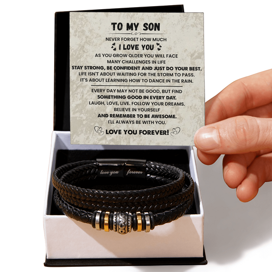 To My Son Bracelet Gift From Mom & Dad - Gifts for Son