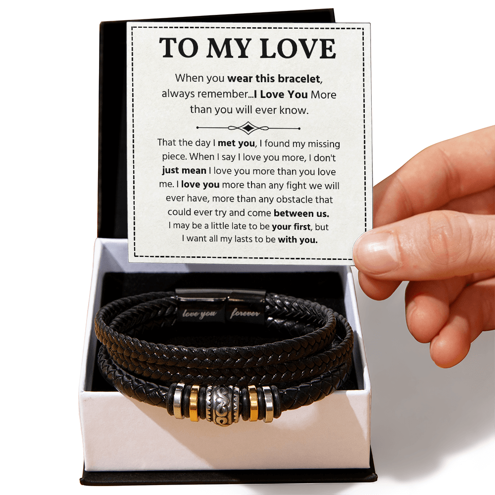 Valentines Day Gifts for Boyfriend, Love You Forever Bracelet