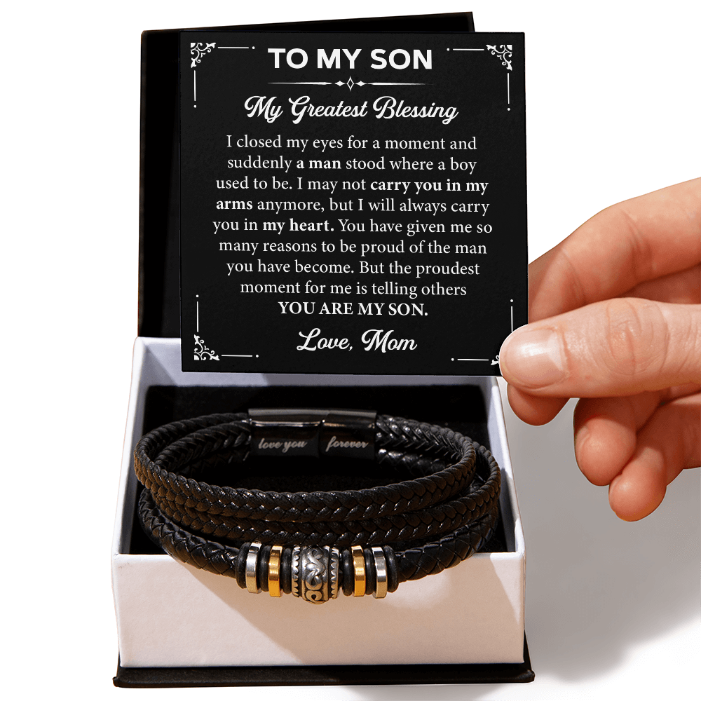 To My Son Bracelet Gift From Mom & Dad - Best Gifts for Son
