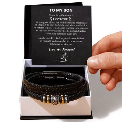 To My Son Bracelet - Love You Forever Bracelets Gift for Him