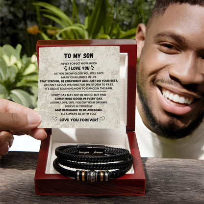 To My Son Bracelet Gift From Mom & Dad - Gifts for Son