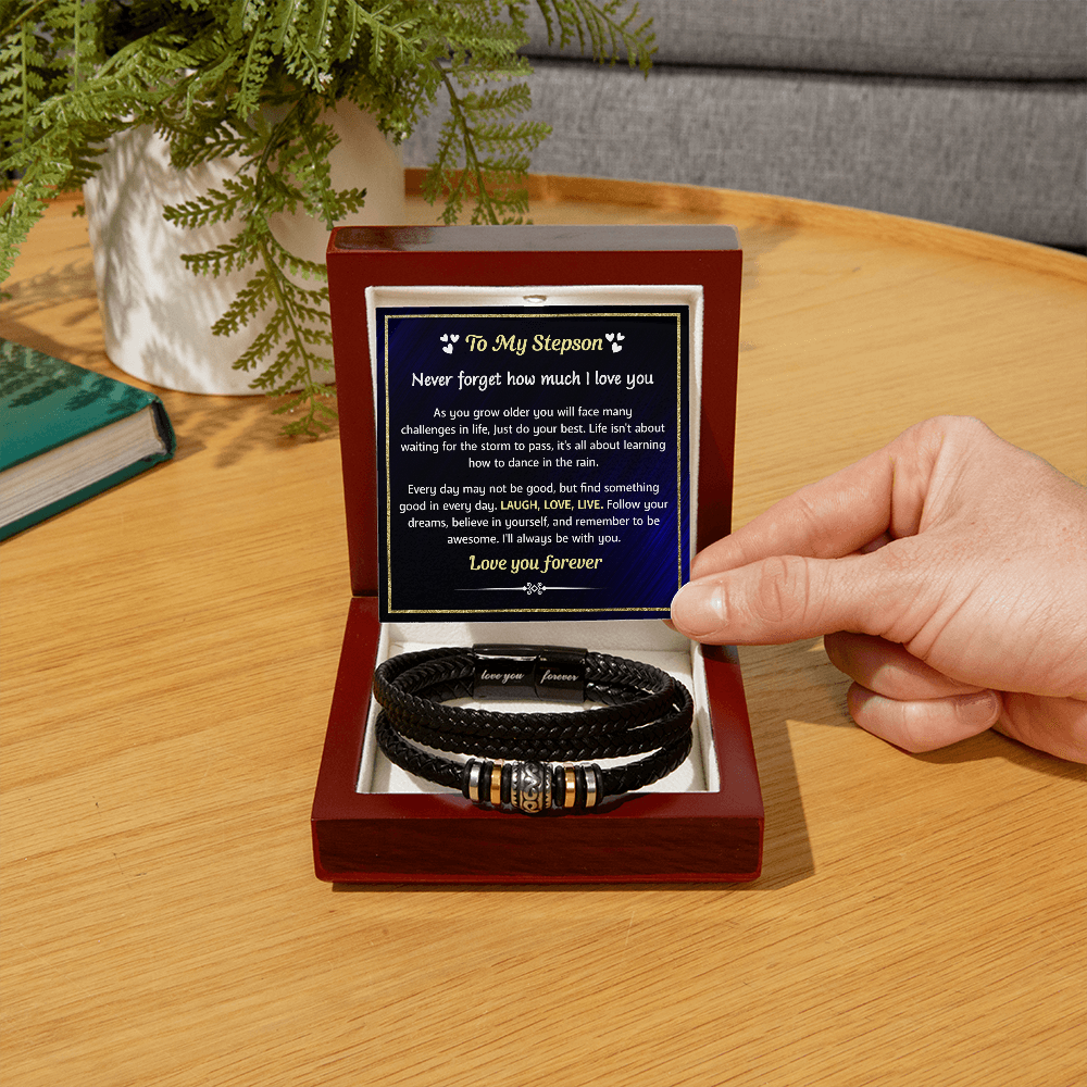 To My Stepson Forever Bracelet - Bonus Son Gift Idea