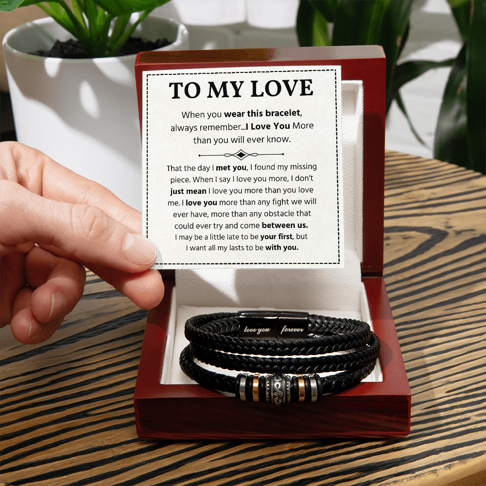Valentines Day Gifts for Boyfriend, Love You Forever Bracelet