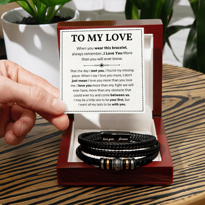 Valentines Day Gifts for Boyfriend, Love You Forever Bracelet