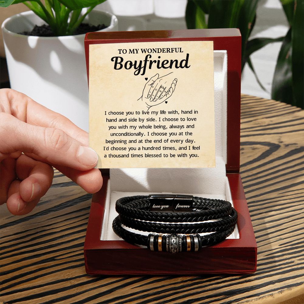 To My Boyfriend Bracelet, Best Valentines Gifts for Boyfriend