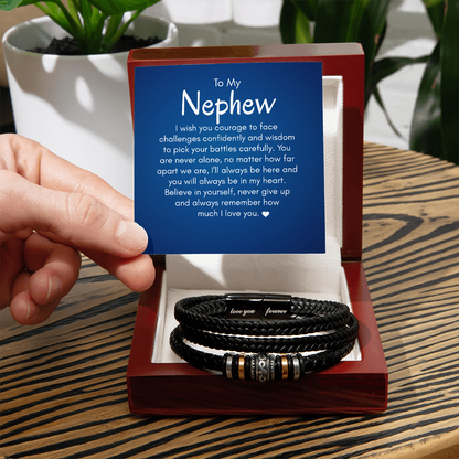 To My Nephew Bracelet, Gift for Nephew from Aunt Uncle