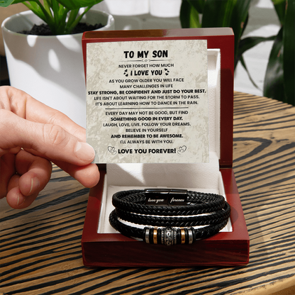 To My Son Bracelet Gift From Mom & Dad - Gifts for Son