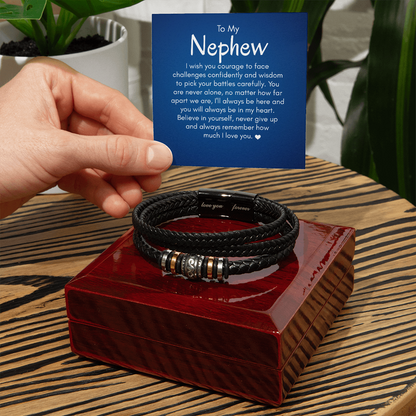 To My Nephew Bracelet, Gift for Nephew from Aunt Uncle