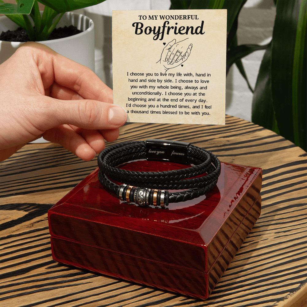 To My Boyfriend Bracelet, Best Valentines Gifts for Boyfriend
