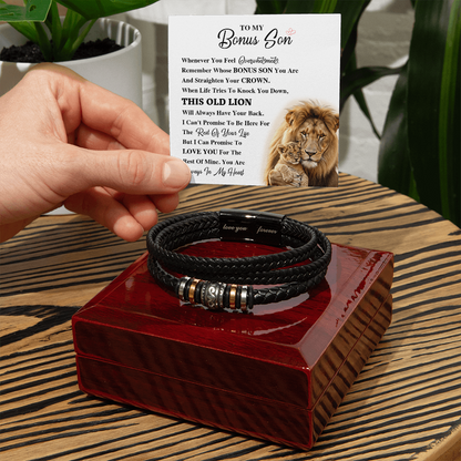 A bracelet for a bonus son with a gift card.

