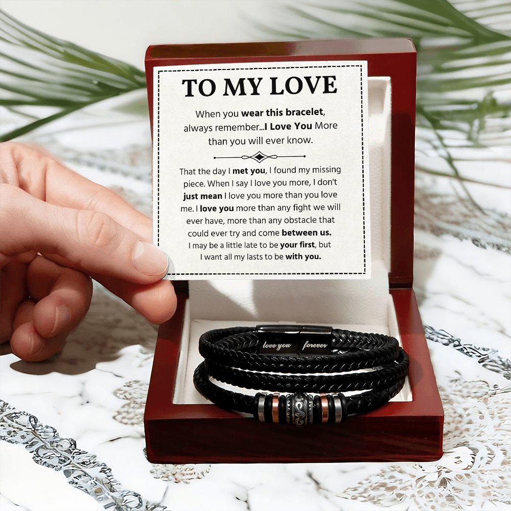 Valentines Day Gifts for Boyfriend, Love You Forever Bracelet