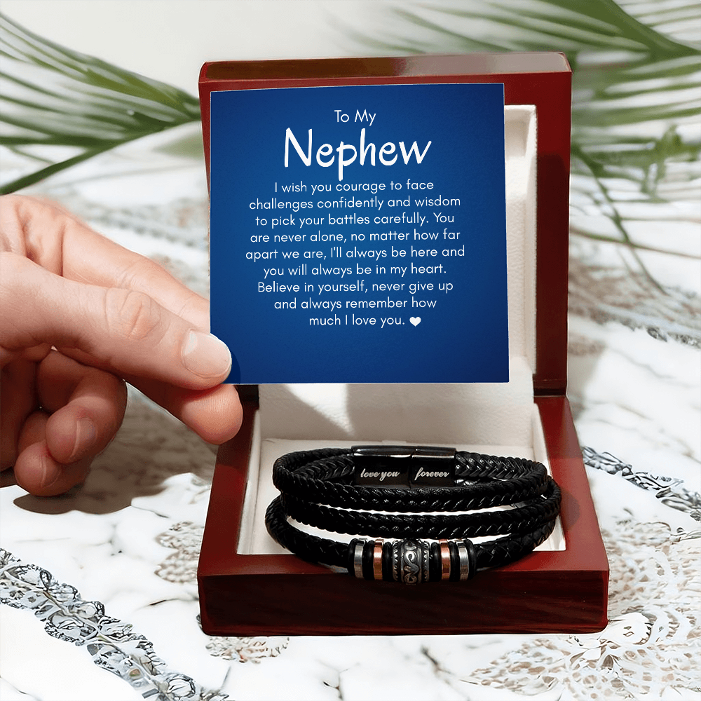 To My Nephew Bracelet, Gift for Nephew from Aunt Uncle