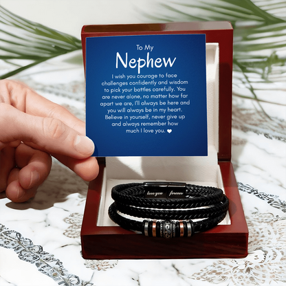 To My Nephew Bracelet, Gift for Nephew from Aunt Uncle