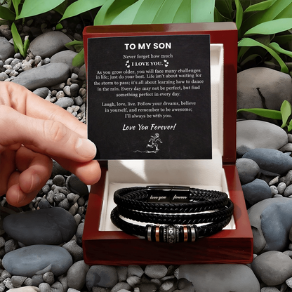 To My Son Bracelet - Love You Forever Bracelets Gift for Him