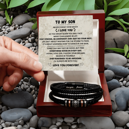 To My Son Bracelet Gift From Mom & Dad - Gifts for Son