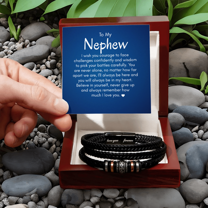To My Nephew Bracelet, Gift for Nephew from Aunt Uncle