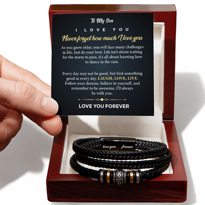 to my son bracelet from mom to son with message card & gift Box