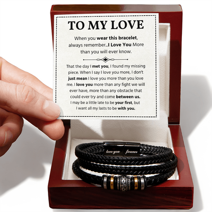 Valentines Day Gifts for Boyfriend, Love You Forever Bracelet